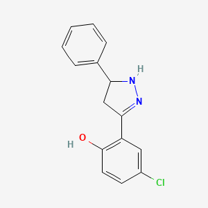 4-Chloro-6-(5-phenylpyrazolidin-3-ylidene)cyclohexa-2,4-dien-1-one