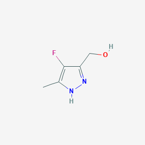 molecular formula C5H7FN2O B1516525 (4-fluoro-5-methyl-1H-pyrazol-3-yl)methanol 
