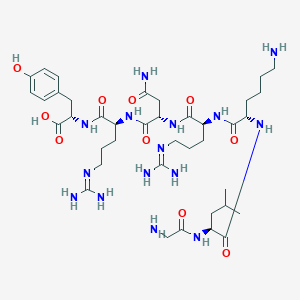 Glycyl-L-leucyl-L-lysyl-N~5~-(diaminomethylidene)-L-ornithyl-L-asparaginyl-N~5~-(diaminomethylidene)-L-ornithyl-L-tyrosine