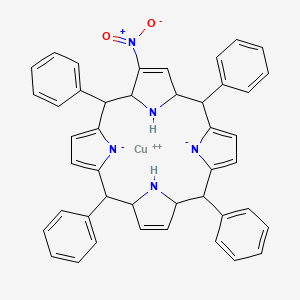 Copper(2+) 7-nitro-5,10,15,20-tetraphenyl-5,6,9,10,15,16,19,20-octahydroporphyrin-21,23-diide