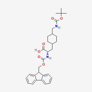 Cyclohexanepropanoicacid, 4-[[[(1,1-dimethylethoxy)carbonyl]amino]methyl]-a-[[(9H-fluoren-9-ylmethoxy)carbonyl]amino]-,trans-(aS)-