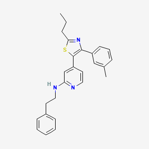 N-[4-[4-(3-Methylphenyl)-2-propyl-1,3-thiazol-5-YL]-2-pyridyl]-N-(2-phenylethyl)amine