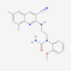 N-{2-[(3-Cyano-6,8-dimethylquinolin-2-yl)amino]ethyl}-N-(2-methoxyphenyl)urea