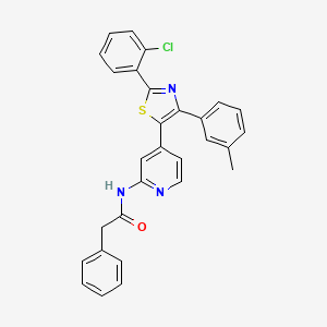 N-[4-[2-(2-Chlorophenyl)-4-(3-methylphenyl)-1,3-thiazol-5-YL]-2-pyridyl]phenylacetamide