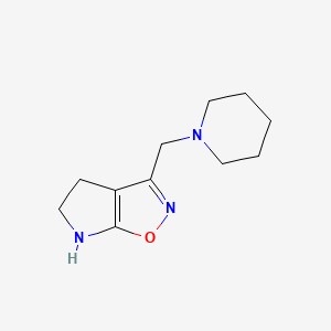 molecular formula C11H17N3O B15165675 3-(piperidin-1-ylmethyl)-4,5-dihydro-2H-pyrrolo[3,2-d][1,2]oxazole CAS No. 603067-45-4