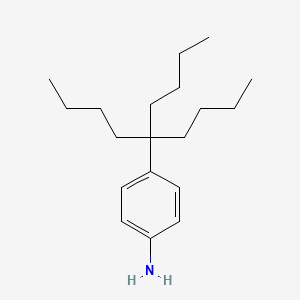 molecular formula C19H33N B15165759 Benzenamine, 4-(1,1-dibutylpentyl)- CAS No. 190070-19-0