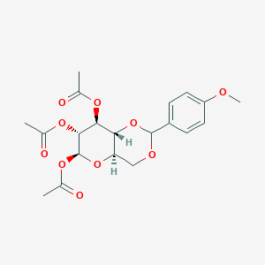 molecular formula C20H24O10 B1516577 1,2,3-Tri-O-acetyl-4,6-O-(4-methoxybenzylidene)-b-D-glucopyranose 