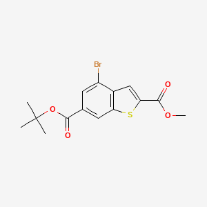 molecular formula C15H15BrO4S B1516583 6-Tert-butyl 2-methyl 4-bromobenzo[b]thiophene-2,6-dicarboxylate 