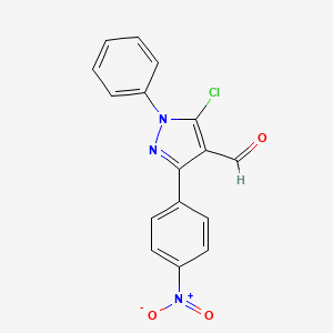 1-Phenyl-3-(4-nitrophenyl)-5-chloro-1H-pyrazole-4-carbaldehyde