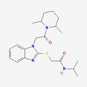 2-({1-[2-(2,6-Dimethyl-1-piperidinyl)-2-oxoethyl]-1H-benzimidazol-2-yl}sulfanyl)-N-isopropylacetamide