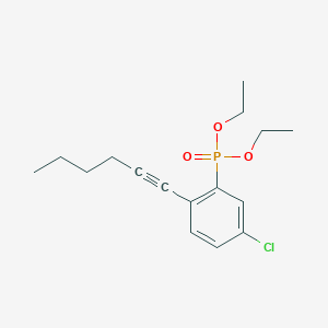 molecular formula C16H22ClO3P B15166372 Diethyl [5-chloro-2-(hex-1-yn-1-yl)phenyl]phosphonate CAS No. 639516-94-2