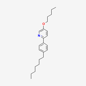 2-(4-Heptylphenyl)-5-(pentyloxy)pyridine