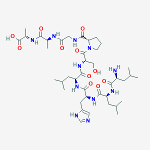 molecular formula C40H67N11O11 B15166422 H-Leu-Leu-His-Leu-Ser-Pro-Gly-Ala-Ala-OH CAS No. 646060-88-0