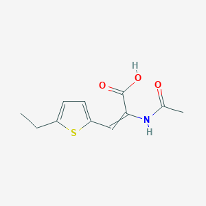 molecular formula C11H13NO3S B15166427 2-Propenoic acid, 2-(acetylamino)-3-(5-ethyl-2-thienyl)-, (2E)- CAS No. 646034-65-3