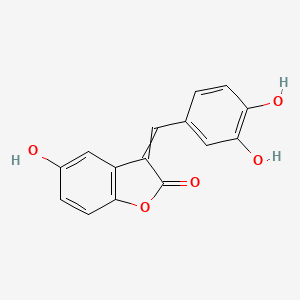 molecular formula C15H10O5 B15166462 3-[(3,4-Dihydroxyphenyl)methylidene]-5-hydroxy-1-benzofuran-2(3H)-one CAS No. 495411-17-1