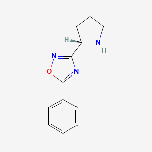 molecular formula C12H13N3O B1516648 (S)-5-Phenyl-3-(pyrrolidin-2-yl)-1,2,4-oxadiazole 