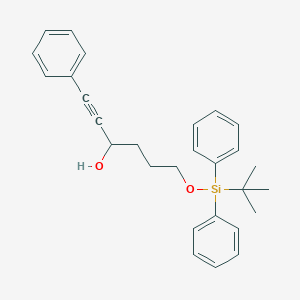 molecular formula C28H32O2Si B15166483 6-{[tert-Butyl(diphenyl)silyl]oxy}-1-phenylhex-1-yn-3-ol CAS No. 192506-62-0