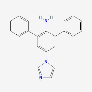 molecular formula C21H17N3 B15166542 4-imidazol-1-yl-2,6-diphenylaniline CAS No. 647835-37-8