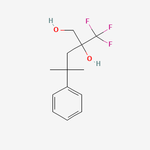 molecular formula C13H17F3O2 B15166547 4-Methyl-4-phenyl-2-(trifluoromethyl)pentane-1,2-diol CAS No. 611230-92-3