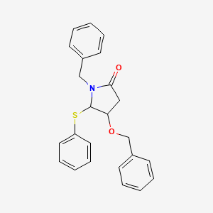 molecular formula C24H23NO2S B15166619 1-Benzyl-4-(benzyloxy)-5-(phenylsulfanyl)pyrrolidin-2-one CAS No. 647826-80-0