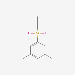 molecular formula C12H18F2Si B15166624 tert-Butyl(3,5-dimethylphenyl)difluorosilane CAS No. 647842-16-8