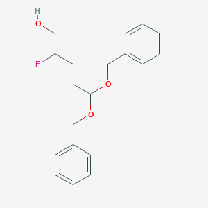 molecular formula C19H23FO3 B15166635 5,5-Bis(benzyloxy)-2-fluoropentan-1-OL CAS No. 645413-07-6