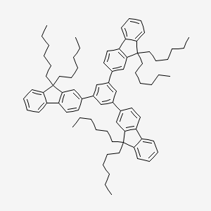 molecular formula C81H102 B15166665 1,3,5-Tris(9,9-dihexyl-9H-fluorene-2-yl)benzene CAS No. 610788-01-7