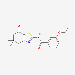 molecular formula C18H20N2O3S B15166723 N-(5,5-Dimethyl-7-oxo-4,5,6,7-tetrahydro-1,3-benzothiazol-2-yl)-3-ethoxybenzamide CAS No. 606114-48-1