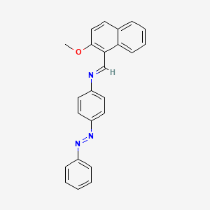 molecular formula C24H19N3O B15166760 N-[(E)-(2-methoxynaphthalen-1-yl)methylidene]-4-[(E)-phenyldiazenyl]aniline CAS No. 303758-65-8