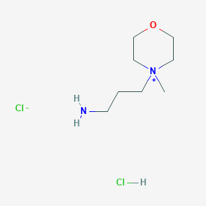 molecular formula C8H20Cl2N2O B15166852 3-(4-Methylmorpholin-4-ium-4-yl)propan-1-amine;chloride;hydrochloride CAS No. 307002-08-0