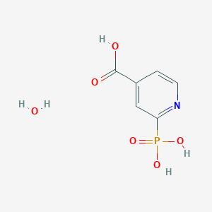 molecular formula C6H8NO6P B15166858 2-Phosphonopyridine-4-carboxylic acid;hydrate CAS No. 647032-05-1