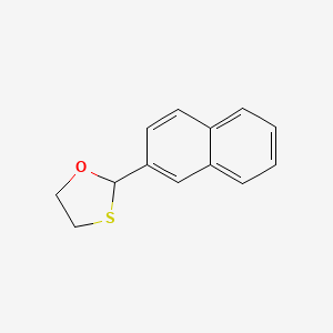 molecular formula C13H12OS B15166887 1,3-Oxathiolane, 2-(2-naphthalenyl)- CAS No. 203986-01-0