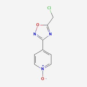 molecular formula C8H6ClN3O2 B1516691 4-(5-(Chloromethyl)-1,2,4-oxadiazol-3-yl)pyridine 1-oxide 
