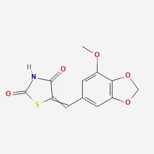 5-[(7-Methoxy-2H-1,3-benzodioxol-5-yl)methylidene]-1,3-thiazolidine-2,4-dione