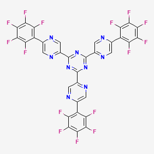 molecular formula C33H6F15N9 B15166938 2,4,6-Tris[5-(pentafluorophenyl)pyrazin-2-yl]-1,3,5-triazine CAS No. 645399-26-4