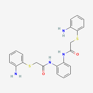 molecular formula C22H22N4O2S2 B15166975 Acetamide, N,N'-1,2-phenylenebis[2-[(2-aminophenyl)thio]- CAS No. 511281-82-6