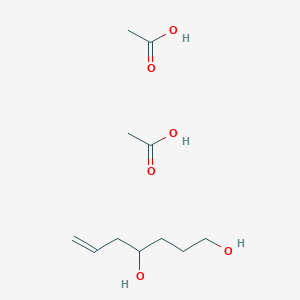 molecular formula C11H22O6 B15166981 Acetic acid;hept-6-ene-1,4-diol CAS No. 645615-38-9