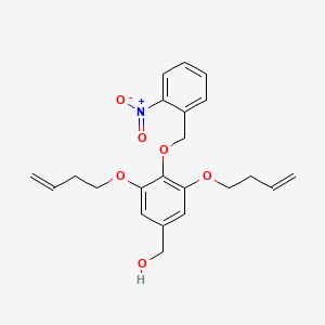 molecular formula C22H25NO6 B15166989 {3,5-Bis[(but-3-en-1-yl)oxy]-4-[(2-nitrophenyl)methoxy]phenyl}methanol CAS No. 649557-70-0