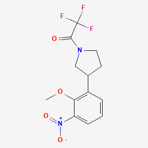 2,2,2-Trifluoro-1-[3-(2-methoxy-3-nitrophenyl)pyrrolidin-1-yl]ethan-1-one