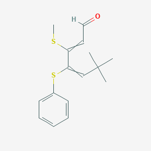 6,6-Dimethyl-3-(methylsulfanyl)-4-(phenylsulfanyl)hepta-2,4-dienal