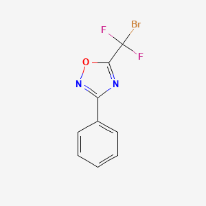 molecular formula C9H5BrF2N2O B15167017 1,2,4-Oxadiazole, 5-(bromodifluoromethyl)-3-phenyl- CAS No. 212311-55-2