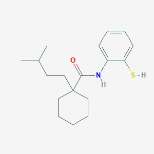 Cyclohexanecarboxamide, N-(2-mercaptophenyl)-1-(3-methylbutyl)-