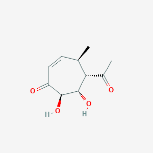 (4R,5S,6S,7R)-5-Acetyl-6,7-dihydroxy-4-methylcyclohept-2-en-1-one