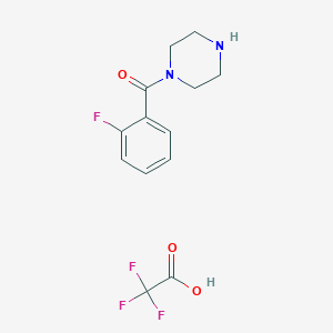 molecular formula C13H14F4N2O3 B1516718 1-(2-Fluorobenzoyl)piperazine trifluoroacetate 