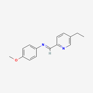 (E)-1-(5-Ethylpyridin-2-yl)-N-(4-methoxyphenyl)methanimine