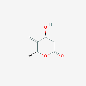 (4R,6R)-4-hydroxy-6-methyl-5-methylideneoxan-2-one