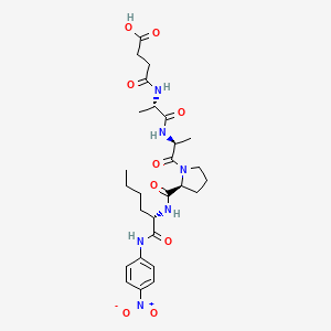 molecular formula C27H38N6O9 B1516722 Suc-ala-ala-pro-nle-pna CAS No. 72682-72-5
