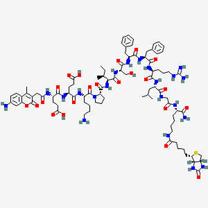 AMCA-Glu-Glu-Lys-Pro-Ile-Ser-Phe-Phe-Arg-Leu-Gly-Lys(biotinyl)-NH2