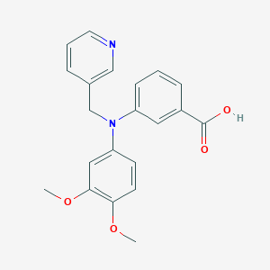 Benzoic acid, 3-[(3,4-dimethoxyphenyl)(3-pyridinylmethyl)amino]-