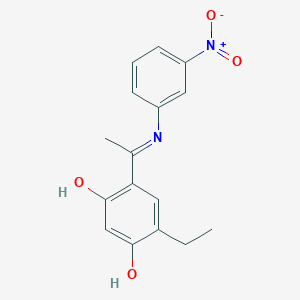 4-Ethyl-3-hydroxy-6-[1-(3-nitroanilino)ethylidene]cyclohexa-2,4-dien-1-one